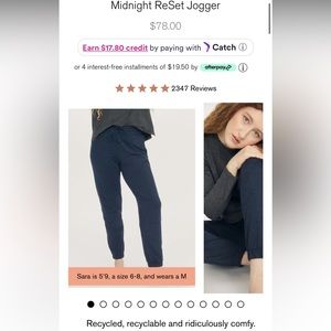 Girlfriend Collective Midnight Reset Joggers- Navy